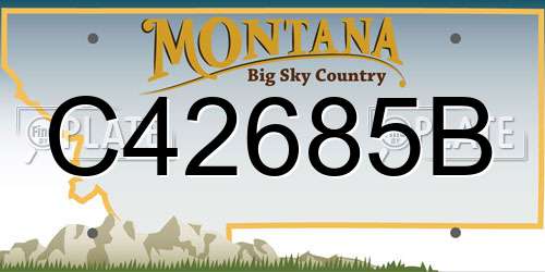 C42685B Montana License Plate