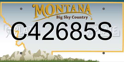 C42685S Montana License Plate