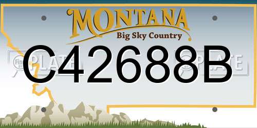C42688B Montana License Plate