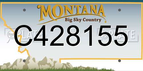 C428155 Montana License Plate