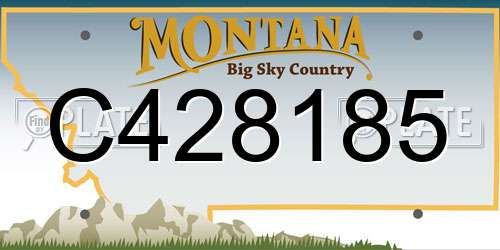 C428185 Montana License Plate
