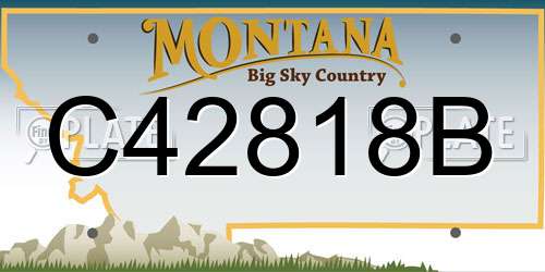 C42818B Montana License Plate