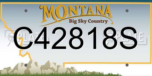 C42818S Montana License Plate