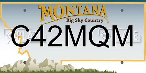 C42MQM Montana License Plate
