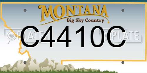 C4410C Montana License Plate