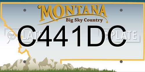 C441DC Montana License Plate