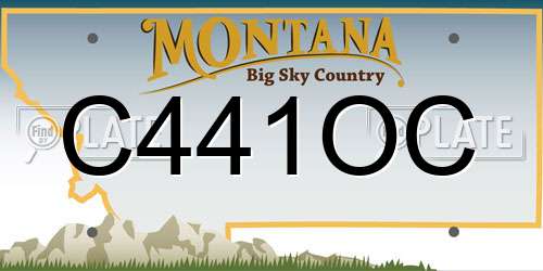 C441OC Montana License Plate