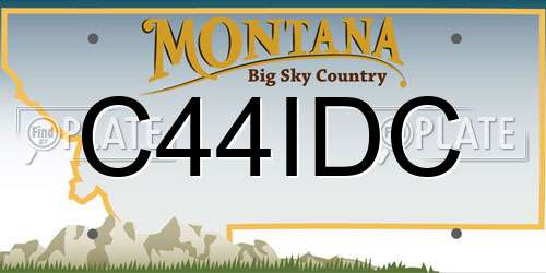 C44IDC Montana License Plate