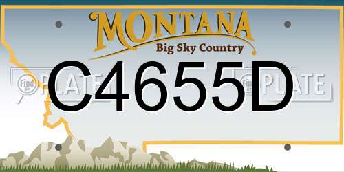C4655D Montana License Plate