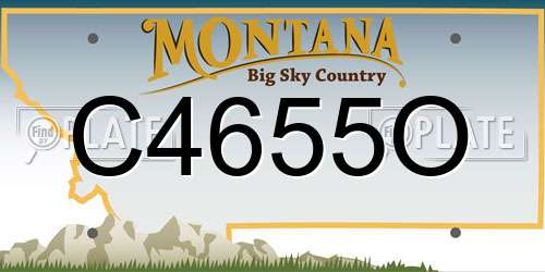 C4655O Montana License Plate