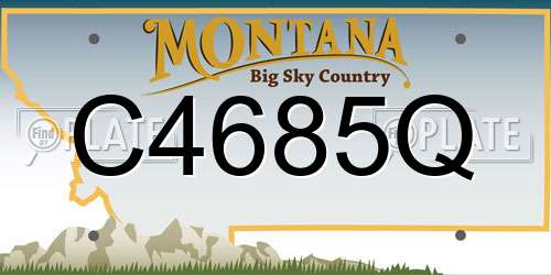 C4685Q Montana License Plate