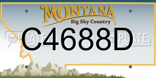 C4688D Montana License Plate