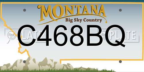 C468BQ Montana License Plate