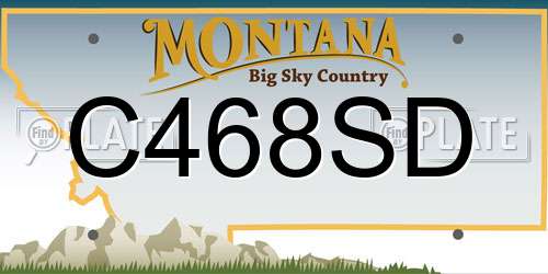C468SD Montana License Plate