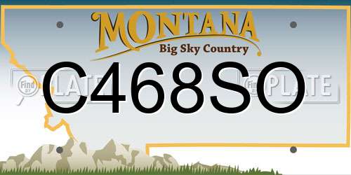 C468SO Montana License Plate
