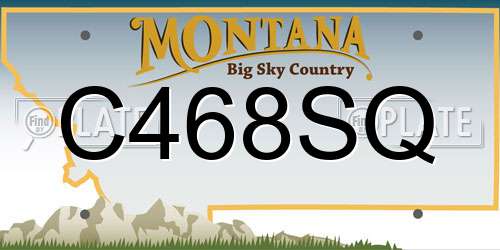 C468SQ Montana License Plate
