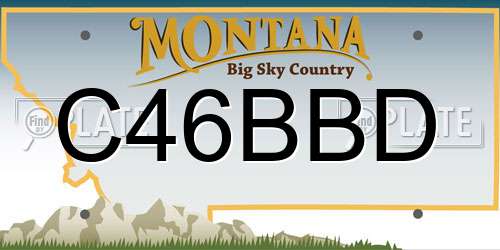 C46BBD Montana License Plate