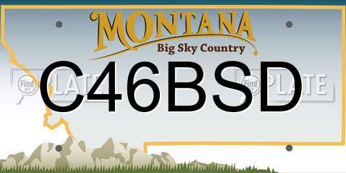 C46BSD Montana License Plate