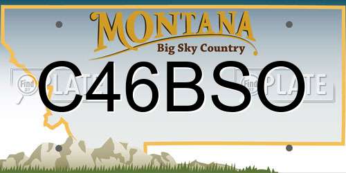 C46BSO Montana License Plate