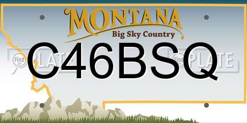C46BSQ Montana License Plate