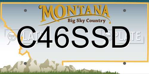 C46SSD Montana License Plate
