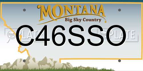 C46SSO Montana License Plate