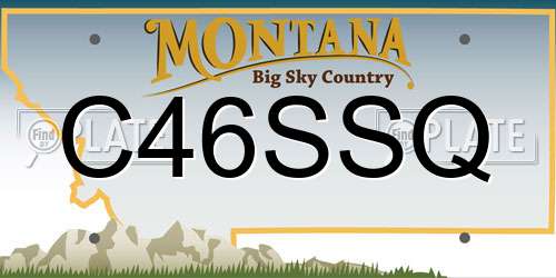 C46SSQ Montana License Plate