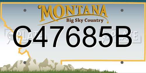 C47685B Montana License Plate