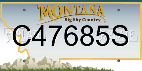 C47685S Montana License Plate