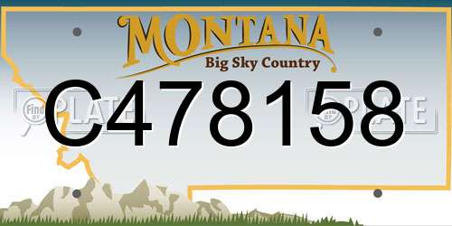C478158 Montana License Plate