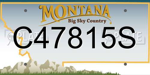 C47815S Montana License Plate