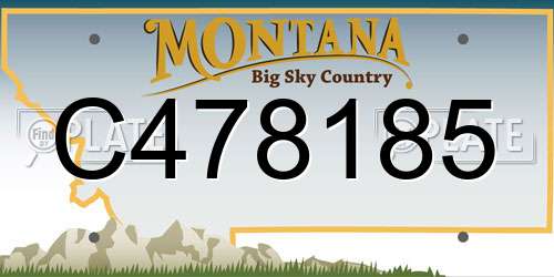 C478185 Montana License Plate