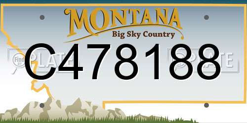 C478188 Montana License Plate