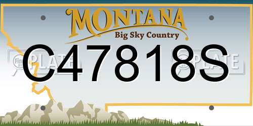 C47818S Montana License Plate