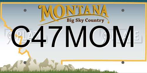 C47MOM Montana License Plate