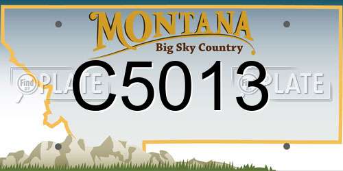 C5013 Montana License Plate