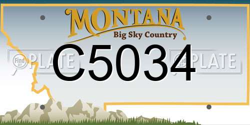 C5034 Montana License Plate