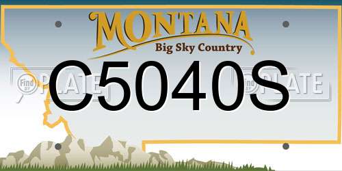 C5040S Montana License Plate