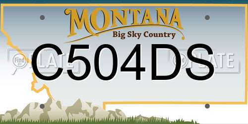 C504DS Montana License Plate