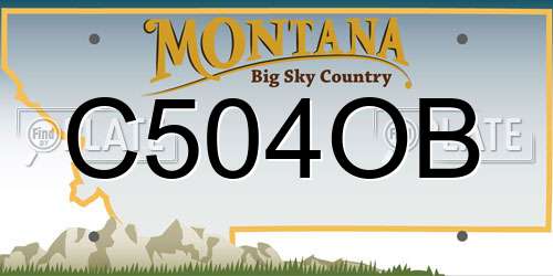 C504OB Montana License Plate