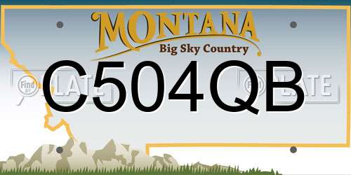 C504QB Montana License Plate