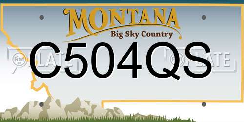 C504QS Montana License Plate