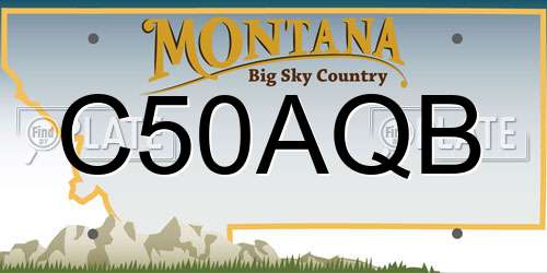C50AQB Montana License Plate
