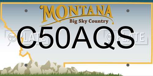 C50AQS Montana License Plate