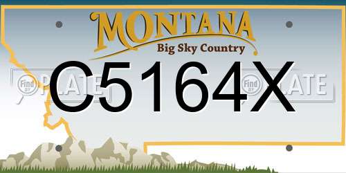 C5164X Montana License Plate