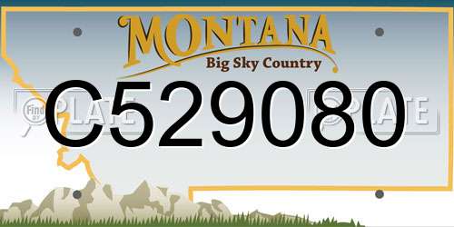 C529080 Montana License Plate