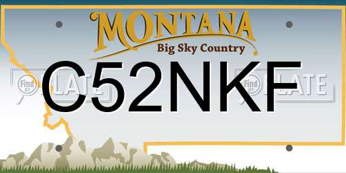 C52NKF Montana License Plate