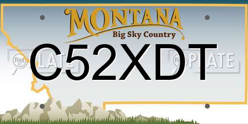 C52XDT Montana License Plate