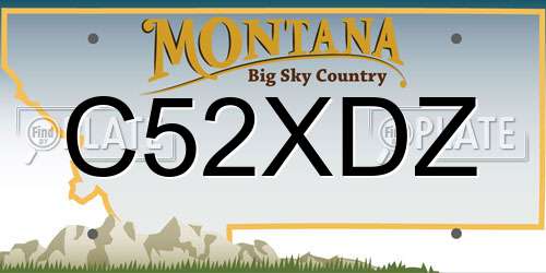 C52XDZ Montana License Plate