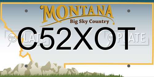 C52XOT Montana License Plate